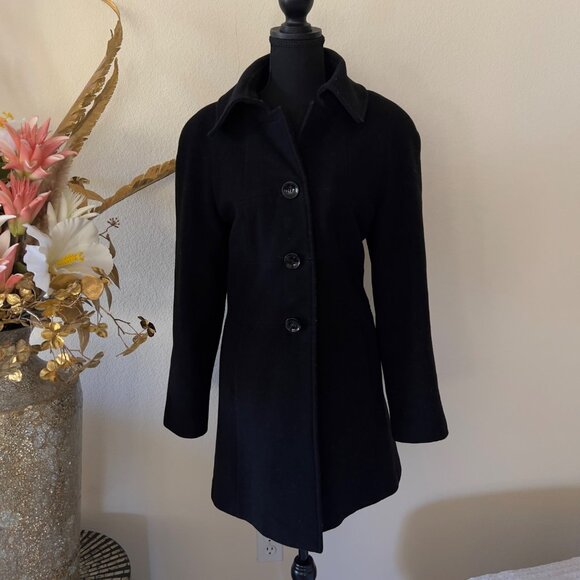 Preston & York Jackets & Blazers - Preston & York Wool Trench Coat with Hot Pink Lining Trim NWOT sz 12